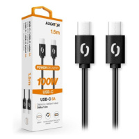 ALIGATOR datový kabel POWER 100W, USB-C/USB-C 5A, délka 1, 5 m, černá