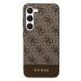 Guess hard silikonový obal Samsung Galaxy S24 PLUS brown 4G Stripe Collection