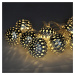 Solight LED řetěz vánoční koule stříbrné, 10LED řetěz, 1m, 2x AA, IP20 1V207-S