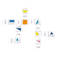 Domino - barevné zlomky