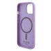 Ochranný kryt Guess PU Saffiano MagSafe pro Apple iPhone 15, fialová