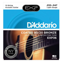 D'Addario EXP36 80/20 Bronze Light 12 - .010 - .047