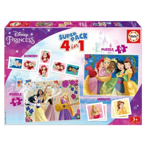 Soubor her Disney princezny/4v1 Educa