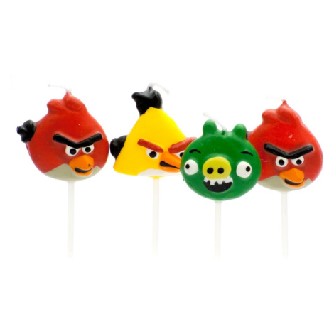 Dortové svíčky Angry Birds 4ks GoDan