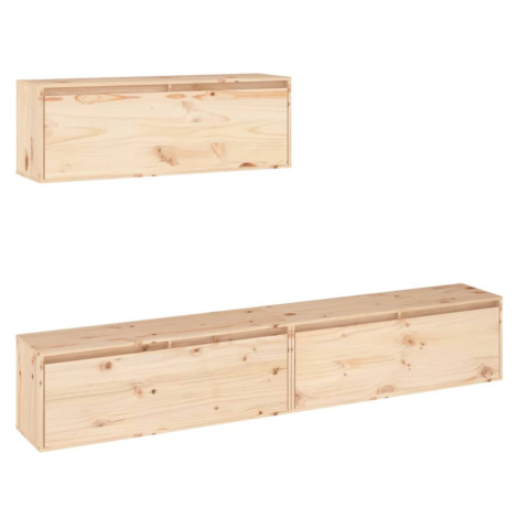 vidaXL TV skříňky 3 ks masivní borové dřevo