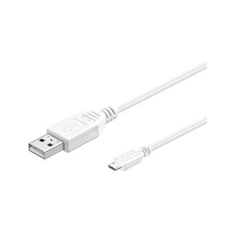 PremiumCord USB 2.0 propojovací A-B micro 5m bílý