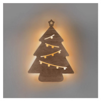 Solight LED nástěnná dekorace vánoční stromek, 24x LED, 2x AA