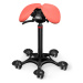 Sedlová židle Salli SwingFit Barva čalounění: Kůže - korálová #05145, Konstrukce: černá + masážn