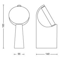 Philips Philips Mimosa LED soklové světlo, nastavitelné