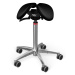 Sedlová židle SALLI Swing Barva čalounění: Kůže - bílá #00109, Konstrukce: černá + masážní Salli