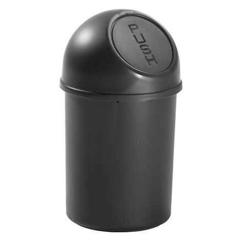 helit Samozavírací nádoba na odpadky z plastu, objem 6 l, bal.j. 6, v x Ø 375 x 216 mm, černá