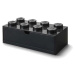 Černý stolní box se zásuvkou LEGO® Brick, 31,6 x 11,3 cm