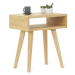Benlemi Zaoblený dřevěný noční stolek na nožkách LUNA FLO Zvolte kvalitu dřeva: 1. Dubový masiv 