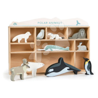 Dřevěná polární zvířátka na poličce Polar Animals Shelf Tender Leaf Toys 10 druhů polárních živo