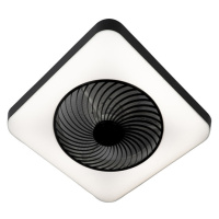 Stropní ventilátor čtvercový černý vč. LED stmívatelné - Climo