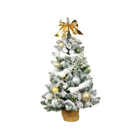 Ozdobený stromeček NĚŽNÉ VÁNOCE 60 cm s LED OSVĚTELNÍM s 22 ks ozdob a dekorací LAALU