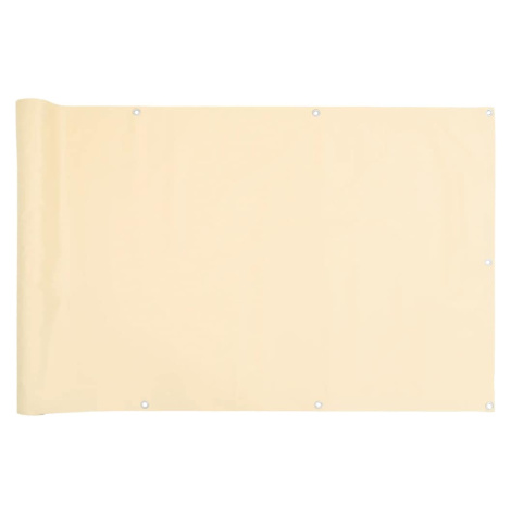 vidaXL Balkonová zástěna krémová 1 000 x 75 cm PVC