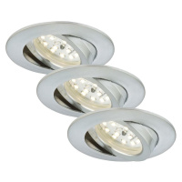 BRILONER 3ks sada LED vestavné svítidlo, pr. 8,2 cm, 5,5 W, hliník BRI 7232-039