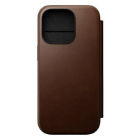 Nomad Modern Leather Folio Brown iPhone 16 Pro