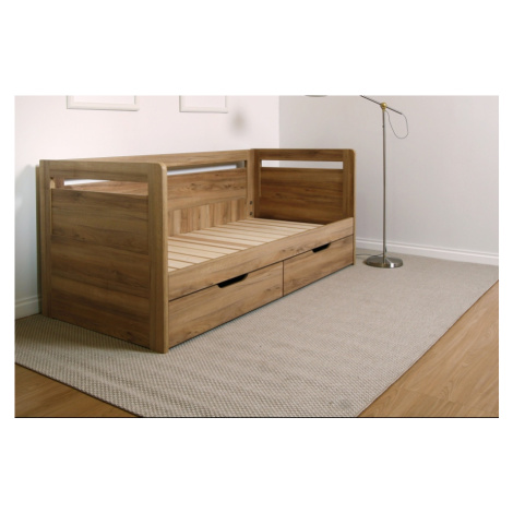 BMB Postel Tandem Ortho s vysokými čely - Průběžný Buk Rozměr: 90/180x200 cm, Provedení rohů: Ob