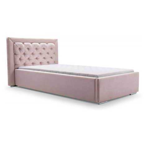 ArtIdz Čalouněná jednolůžková postel DANIELLE | růžová 90 x 200 cm