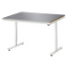 RAU Psací stůl s elektrickým přestavováním výšky, potah z ušlechtilé oceli, nosnost 150 kg, š x 