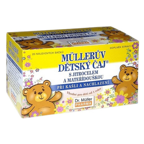 DR. MÜLLER Müllerův dětský čaj s jitrocelem a mateřídouškou 1.5 g 20 sáčků Dr.Müller