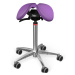 Sedlová židle SALLI Swing Barva čalounění: Kůže - švestková #75014, Konstrukce: chromová + stand