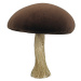 Dekoria Dekoracja Velvet Mushroom 17 cm brown, 16x17 cm