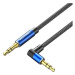 Vention Cotton Braided 3.5mm Male to Male Right Angle Audio Cable 2M Blue Aluminum Alloy Type