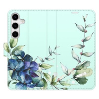 iSaprio flip pouzdro Blue Flowers pro Samsung Galaxy S24