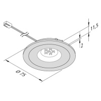 Hera LED podhledové světlo AR 68 4W nerez 4 000 K