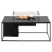 Stůl s plynovým ohništěm cosi design line černý rám / keramická deska