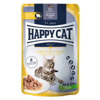 Výhodné balení Happy Cat Pouch Meat in Sauce 24 x 85 g - drůbeží
