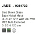 NOVA LUCE závěsné svítidlo JADE modré foukané sklo a nikl satén kov E27 1x12W IP20 bez žárovky 9