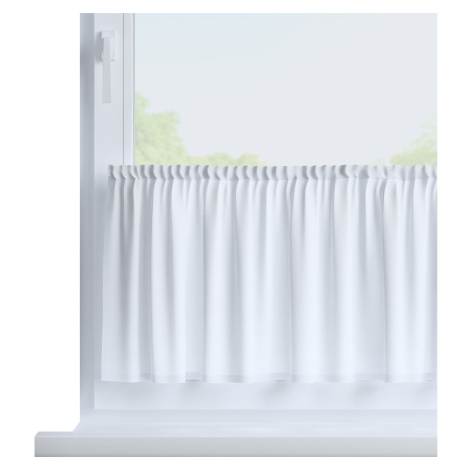 Dekoria Jednoduchá vitrážková záclona na metry, bílé, wys. 40 cm+2,5 cm grzywka, Aria, 139-01