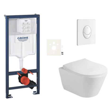 Závěsný wc set do lehkých stěn / předstěnová montáž Glacera Ava SIKOGRSAVASASH0 GROHE