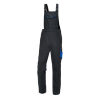PARKSIDE® Pánské zateplené pracovní kalhoty s laclem (58, černá/modrá)