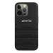AMG AMHCP13XGSEBK hard silikonové pouzdro iPhone 13 Pro MAX 6.7" black Leather Debossed Lines