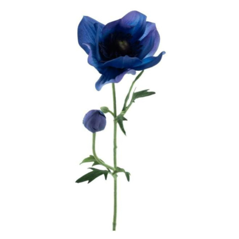 Sasanka MINA řezaná umělá s 1květem a poupětem tm.modrá 63cm Nova Nature
