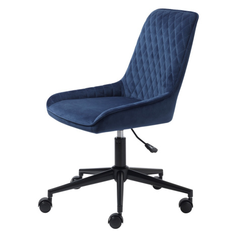 Furniria Designová kancelářská židle Dana modrý samet