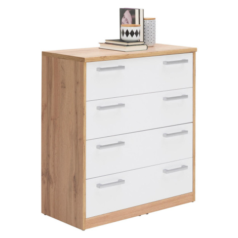 Xora KOMODA, bílá, dub wotan cm
