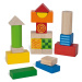Dřevěné kostky Feel and Sound Blocks Eichhorn vzorované 20 kusů 4 kostky s texturou a 2 zvukové 