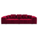 Červená sametová pohovka 320 cm Rome Velvet - Cosmopolitan Design