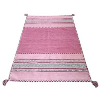 Růžový bavlněný koberec Webtappeti Antique Kilim, 70 x 140 cm