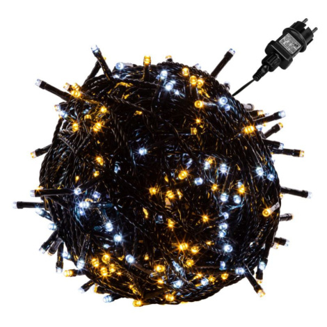 VOLTRONIC® 67600 Vánoční řetěz - 60 m, 600 LED, teple/studeně bílý