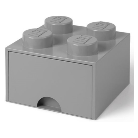 Úložný box LEGO 4 se zásuvkou / 4,7 l / plast / šedá