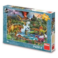 Puzzle 100XL Boj dinosaurů