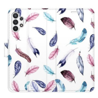 iSaprio flip pouzdro Colorful Feathers pro Samsung Galaxy A32 5G