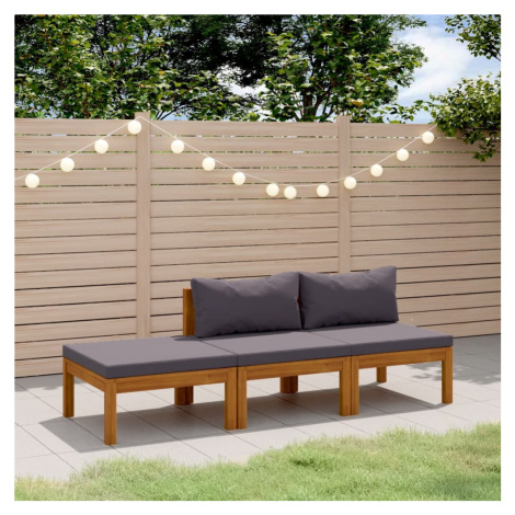 vidaXL 3dílná zahradní sedací souprava s poduškami masivní akácie